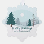 Carte Décorative Beaux arbres de Noël sur mesure vacances d'affaire (Recto)