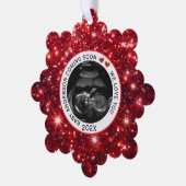 Carte Décorative Bébé Bientôt Sonogramme Rouge Ultrasons (Gauche)