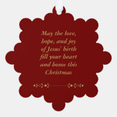 Carte Décorative Bénédictions de Noël personnalisées (Verso)