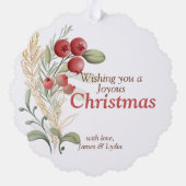 Carte Décorative Berries rouges Vacances élégantes (Verso)