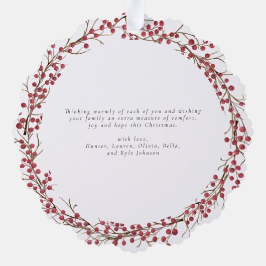 Carte Décorative Berry Rouge naturel Joyeux Noël Photo Werath (Verso)