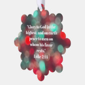 Carte Décorative Bible Personnalisée Verset Rouge Et Vert Étincelle (Gauche)