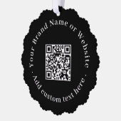 Carte Décorative Black Modern Business QR Code Christmas Logo  (Gauche)