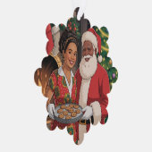 Carte Décorative Black Santa & Mrs. Claus Ornament Card (Droite)