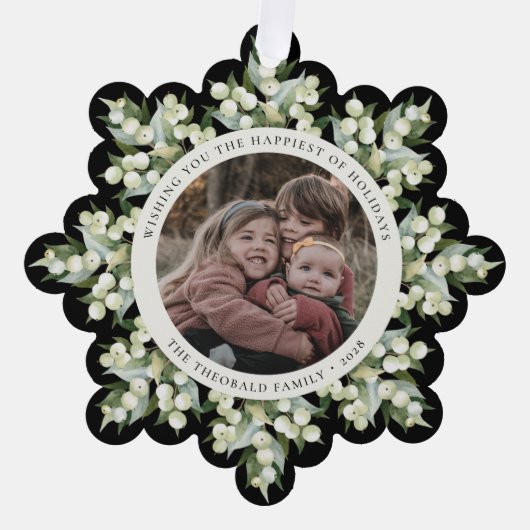 Carte Décorative Black Snowberry+Greenery Holiday Paper (Recto)