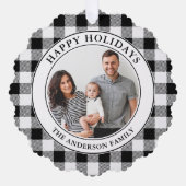 Carte Décorative Blancs Noirs Tendance Joyeux Vacances (Recto)