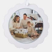 Carte Décorative Bleu Joyeux Noël Typographie personnalisée (Verso)