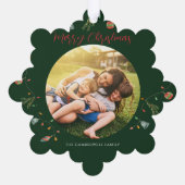Carte Décorative Boho Family Photo Rustic Christmas Holidays (Verso)