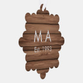 Carte Décorative boho rustique Brown ajouter nom lettre année date  (Droite)