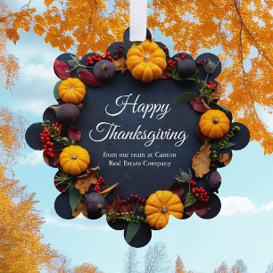 Carte Décorative Bon thanksgiving d'affaires moderne Citrouille Wre