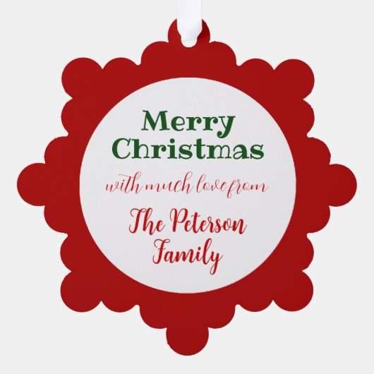 Carte Décorative Bordure des fêtes rouges (Verso)