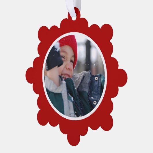 Carte Décorative Bordure des fêtes rouges (Gauche)