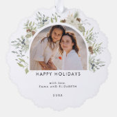 Carte Décorative Botanique Eucalyptus Verdure Noël personnalisé (Verso)