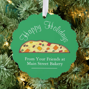 Carte Décorative Boulangerie italienne Noël Biscotti Joyeuses Fêtes