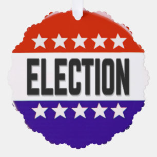 Carte Décorative Bouton Élection