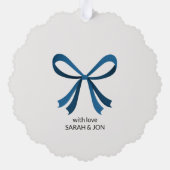 Carte Décorative Bow et mytilène bleus (Verso)