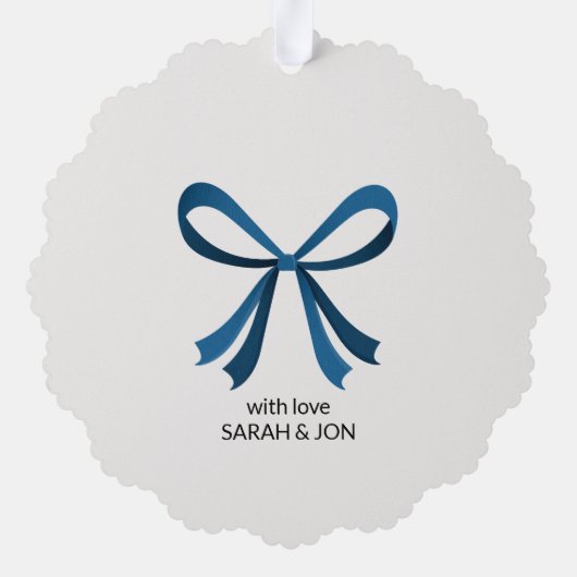 Carte Décorative Bow et mytilène bleus (Verso)