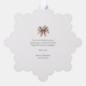 Carte Décorative Bowon élégant rouge et vert Happy Holidays (Verso)