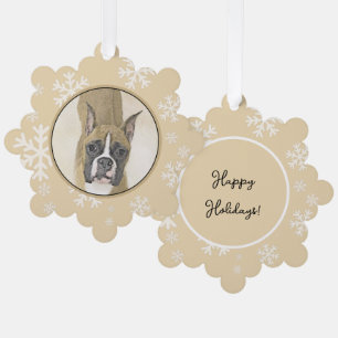 Carte Décorative Boxer Painting - Joli Art Original de Chien