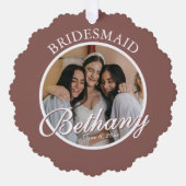 Carte Décorative Bridesmaid Thank You Keepsake Wedding (Recto)