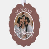Carte Décorative Bridesmaid Thank You Keepsake Wedding (Gauche)