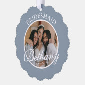 Carte Décorative Bridesmaid Thank You Keepsake Wedding (Gauche)