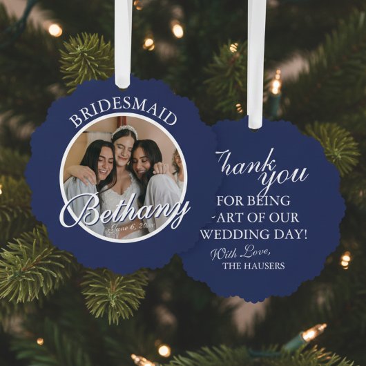 Carte Décorative Bridesmaid Thank You Keepsake Wedding