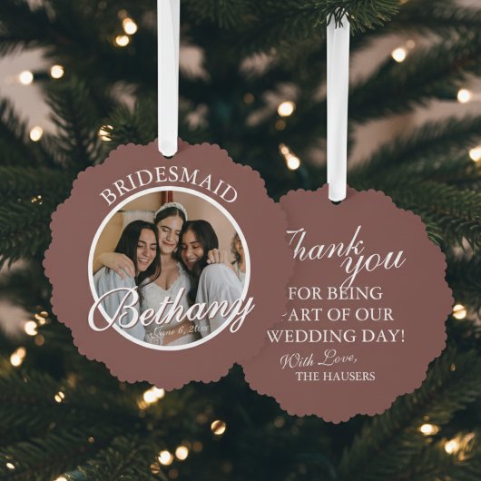 Carte Décorative Bridesmaid Thank You Keepsake Wedding
