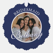 Carte Décorative Bridesmaid Thank You Keepsake Wedding (Recto)