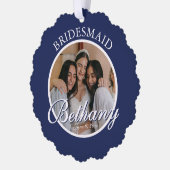 Carte Décorative Bridesmaid Thank You Keepsake Wedding (Gauche)
