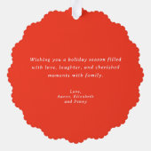 Carte Décorative Bright Red Poinsettia and Greenery Photo de Noël (Verso)