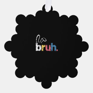 Carte Décorative Bruh Bunny Pâques mignonne mème pour enfants _4