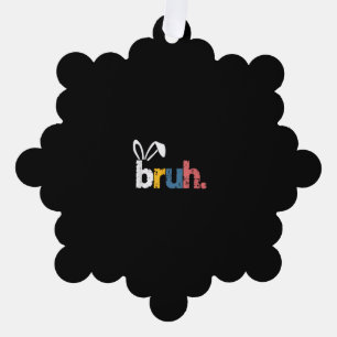Carte Décorative Bruh Bunny Pâques mignonne mème pour les enfants _