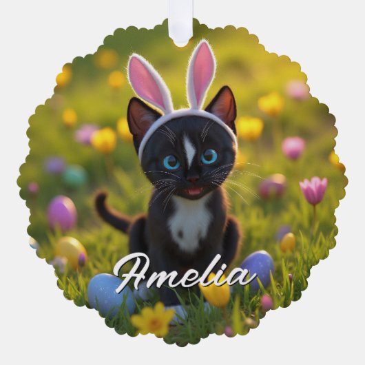 Carte Décorative Bunny Ears & Purrs : Felini's Easter Play (Recto)