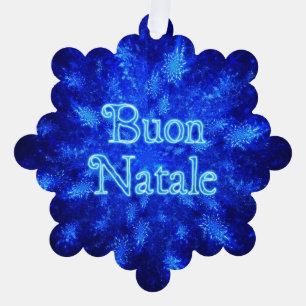 Carte Décorative Buon Natale - Explosion de neige 
