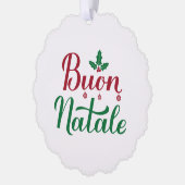 Carte Décorative Buon Natale Rouge et vert Noël italien (Gauche)