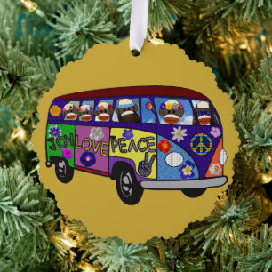 Carte Décorative Bus de la paix du singe en chaussette