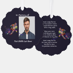 Carte Décorative Cadeau commémoratif chrétien Joueur de hockey Spor