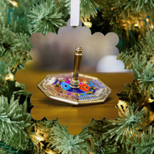 Carte Décorative Cadeau de dreidel de Hanukkah SlipperyJoe à base o