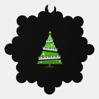 Carte Décorative Cadeau de l'enseignant de piano de l'arbre de Noël