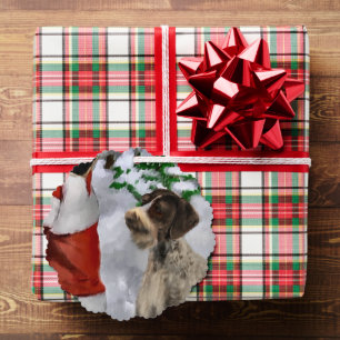 Carte Décorative Cadeaux de Noël À poils durs Pointeur allemand