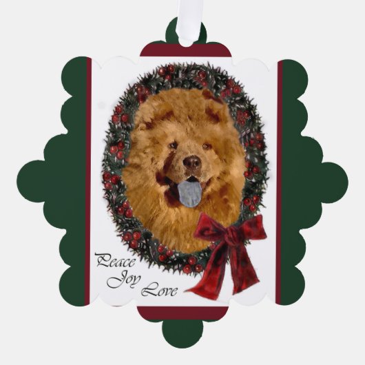 Carte Décorative Cadeaux de Noël Chow Chow (Recto)