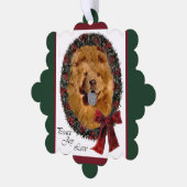 Carte Décorative Cadeaux de Noël Chow Chow (Gauche)