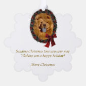 Carte Décorative Cadeaux de Noël Chow Chow (Verso)