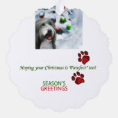 Carte Décorative Cadeaux de Noël de Collie (Verso)