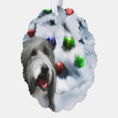 Carte Décorative Cadeaux de Noël de Collie (Gauche)