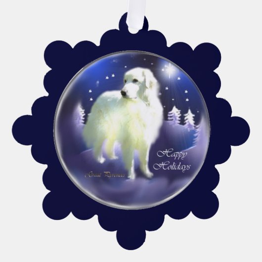 Carte Décorative Cadeaux de Noël des Grands Pyrénées (Recto)