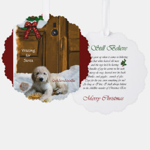 Carte Décorative Cadeaux de Noël Goldendoodle