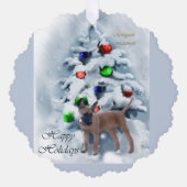 Carte Décorative Cadeaux de Noël Malinois belge (Recto)