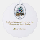 Carte Décorative Cadeaux de Noël pour Pomeranian (Verso)